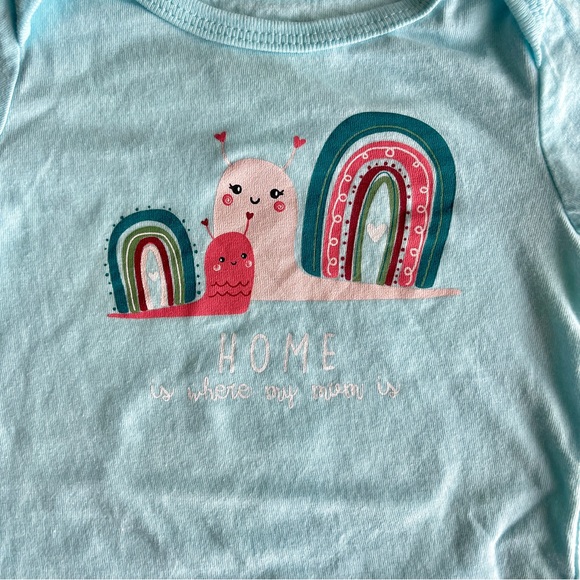 🍓4/$15🍓 George • Baby Blue Long Sleeve Onesie with Rainbows Print - Picture 5 of 8